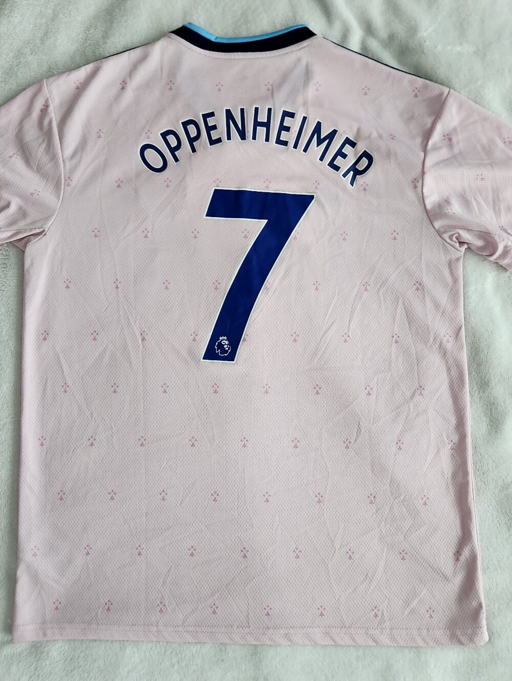 Mens Arsenal FC Oppenheimer #7 Soccer Jersey Third Kit Adidas Pink RARE! EXC CON - Picture 7 of 12